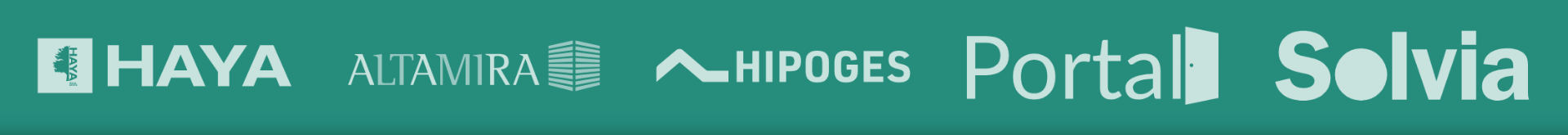 Marcas colaboradoras: Haya, Altamira, Hipoges, Portal, Solvia